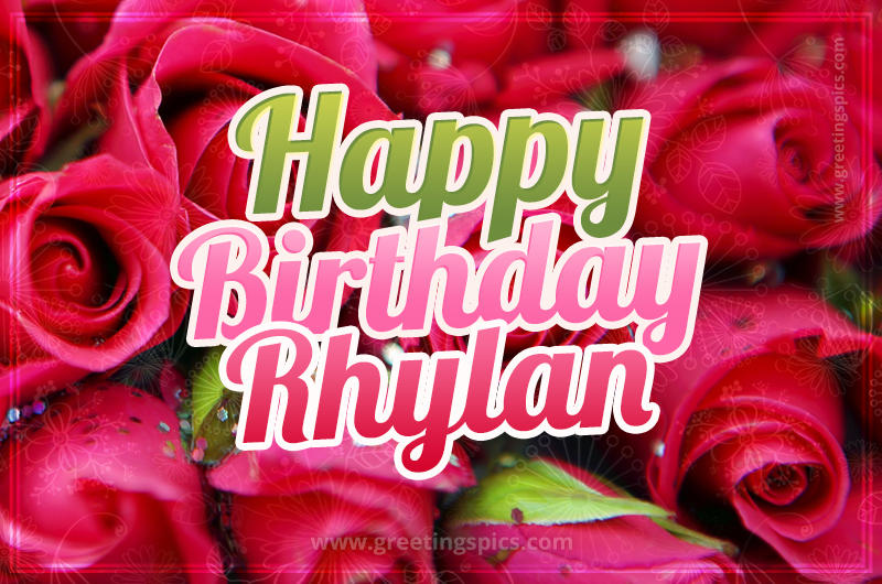 Happy Birthday Rhylan beautiful Image with red roses