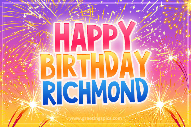 Happy Birthday Richmond Picture with fireworks