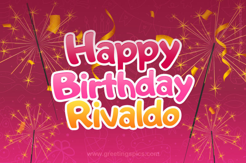 Happy Birthday Rivaldo Image with sparklers