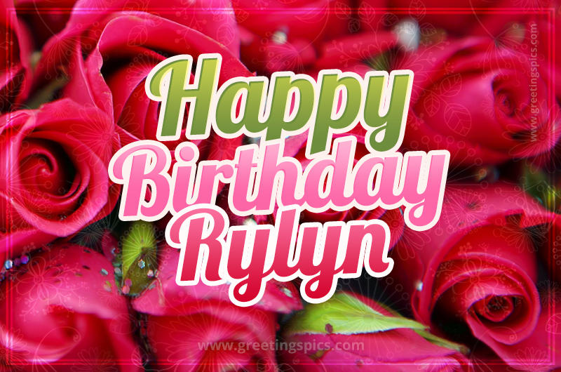 Happy Birthday Rylyn beautiful Image with red roses