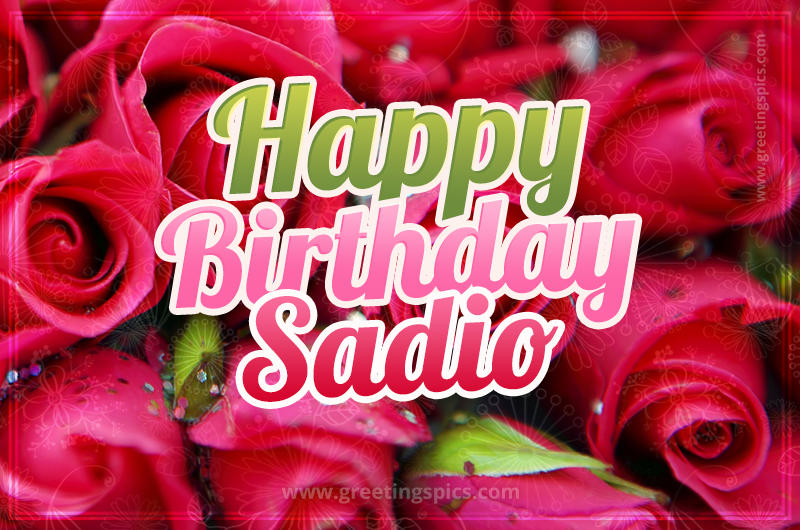 Happy Birthday Sadio beautiful Image with red roses