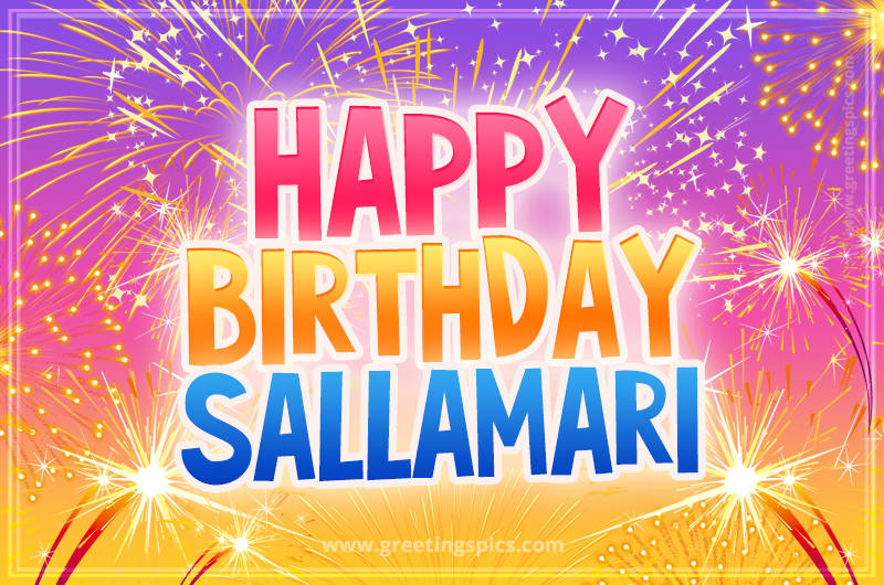 Happy Birthday Sallamari Picture with fireworks