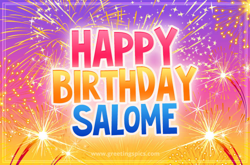 Happy Birthday Salome Picture with fireworks