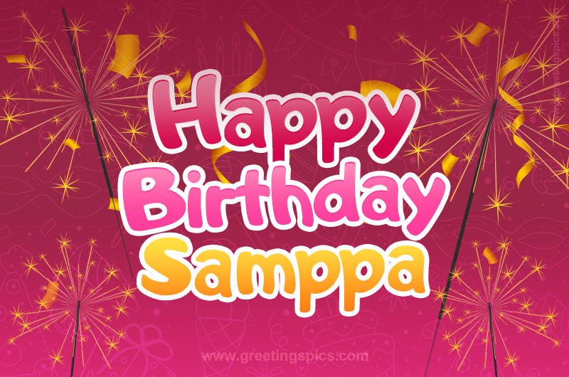 Happy Birthday Samppa Image with sparklers