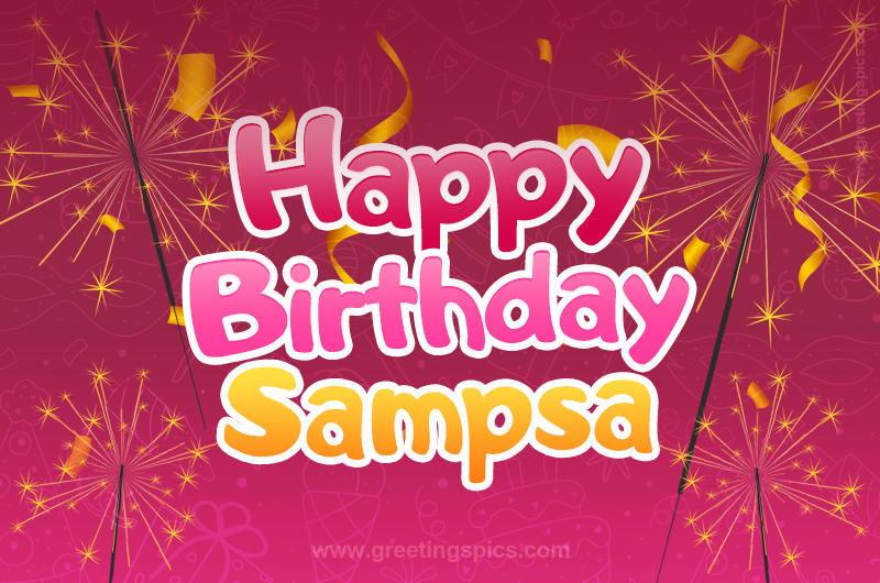 Happy Birthday Sampsa Image with sparklers