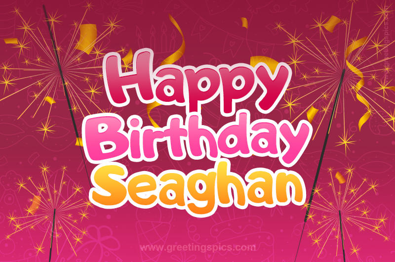 Happy Birthday Seaghan Image with sparklers