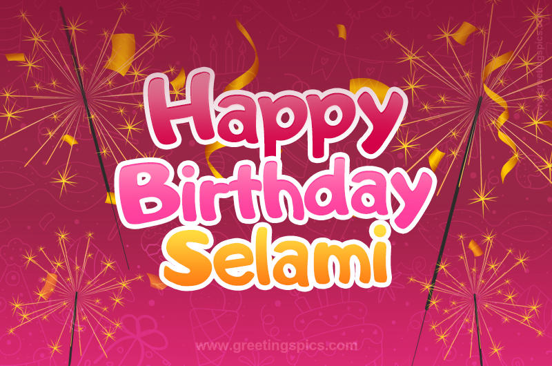 Happy Birthday Selami Image with sparklers