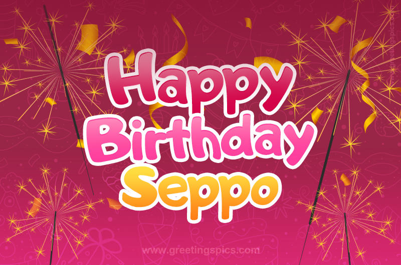 Happy Birthday Seppo Image with sparklers