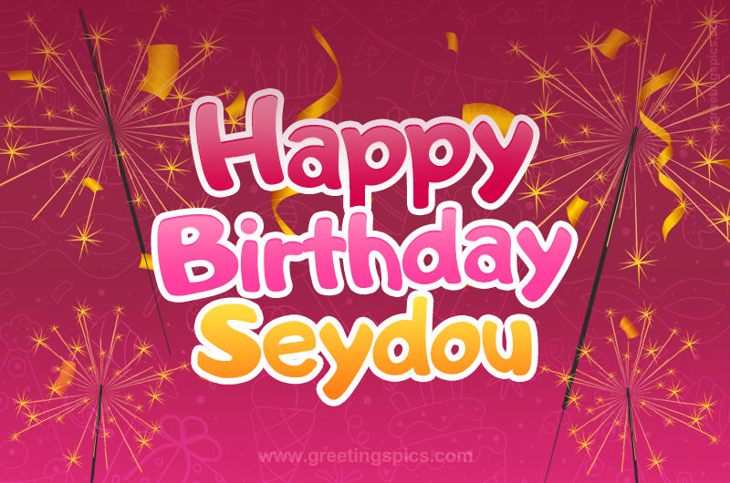 Happy Birthday Seydou Image with sparklers