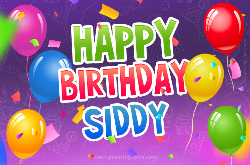 Happy Birthday Siddy Festive Greeting Card