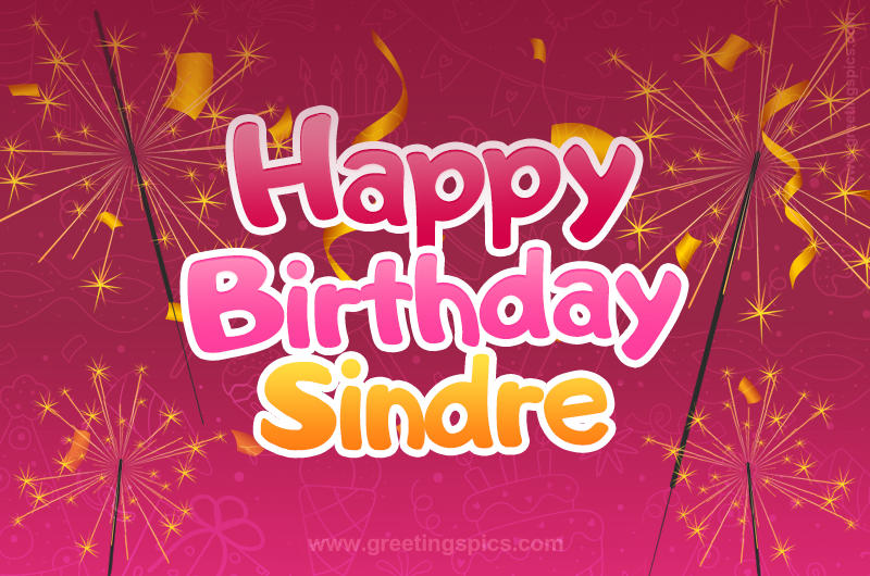 Happy Birthday Sindre Image with sparklers