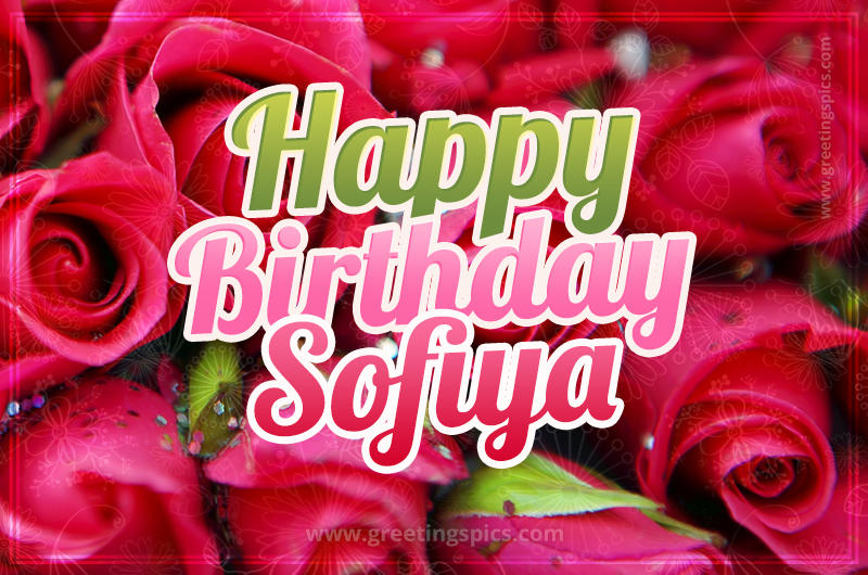 Happy Birthday Sofiya beautiful Image with red roses