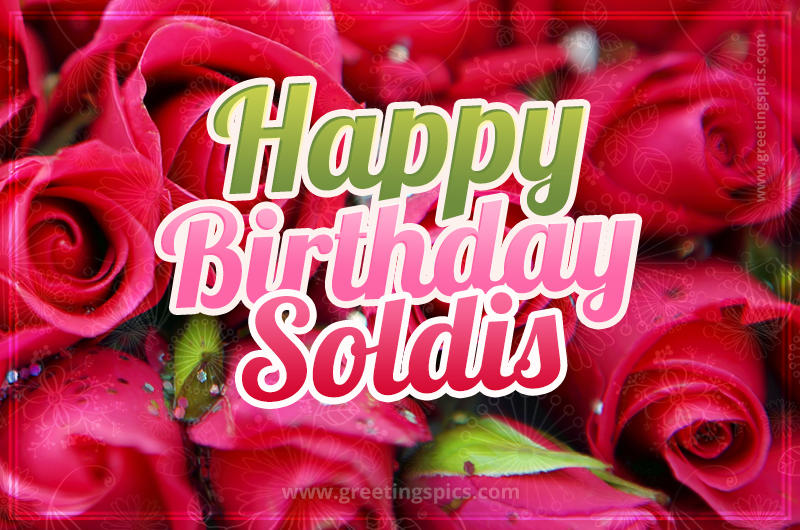 Happy Birthday Soldis beautiful Image with red roses