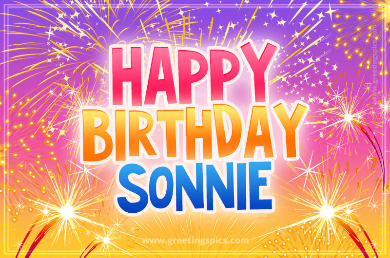 Happy Birthday Sonnie Picture with fireworks