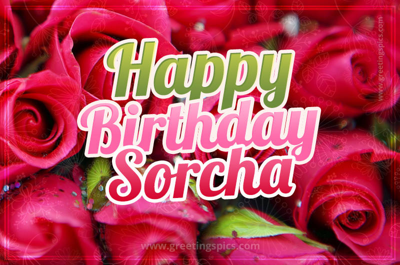 Happy Birthday Sorcha beautiful Image with red roses