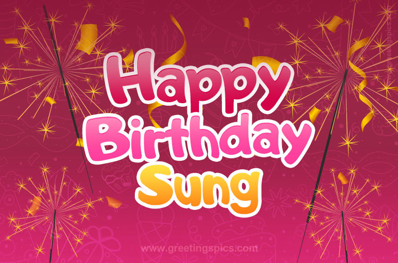 Happy Birthday Sung Image with sparklers