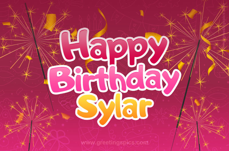 Happy Birthday Sylar Image with sparklers