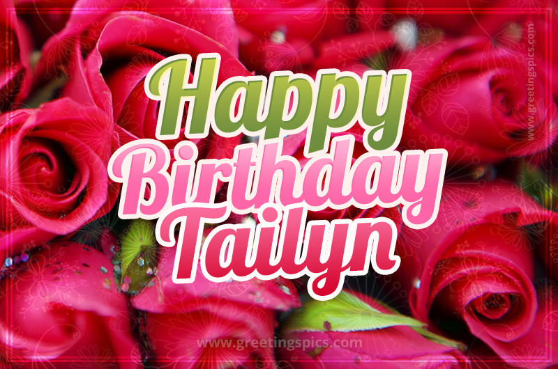 Happy Birthday Tailyn beautiful Image with red roses