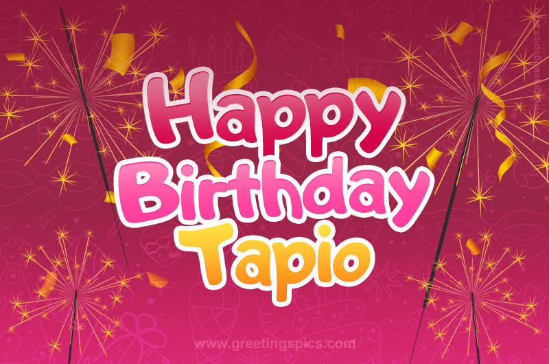 Happy Birthday Tapio Image with sparklers