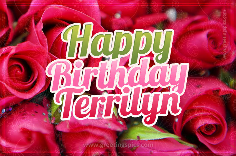 Happy Birthday Terrilyn beautiful Image with red roses