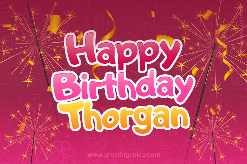 Happy Birthday Thorgan Image with sparklers