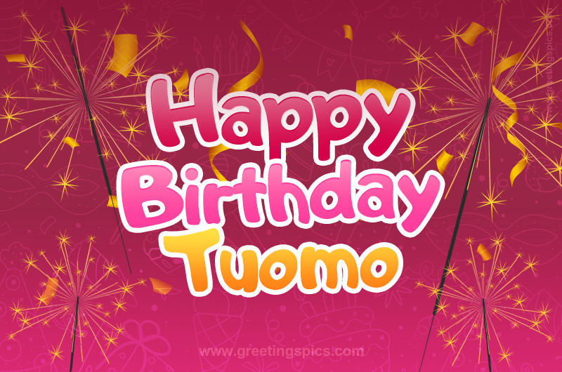 Happy Birthday Tuomo Image with sparklers