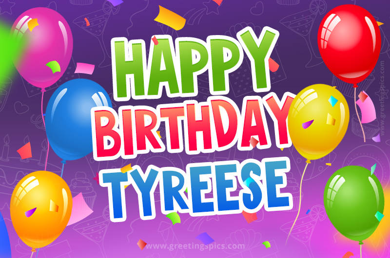 Happy Birthday Tyreese Festive Greeting Card