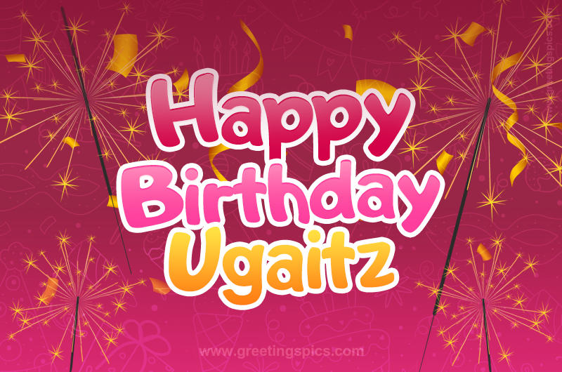 Happy Birthday Ugaitz Image with sparklers