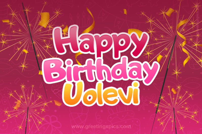 Happy Birthday Uolevi Image with sparklers