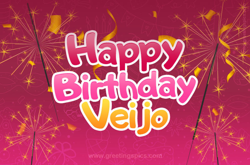 Happy Birthday Veijo Image with sparklers