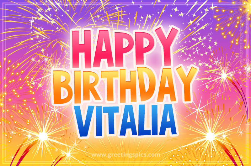 Happy Birthday Vitalia Picture with fireworks