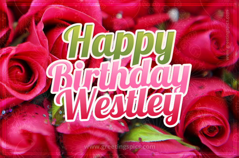 Happy Birthday Westley beautiful Image with red roses