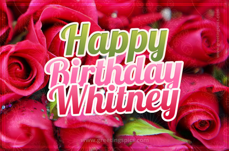 Happy Birthday Whitney beautiful Image with red roses