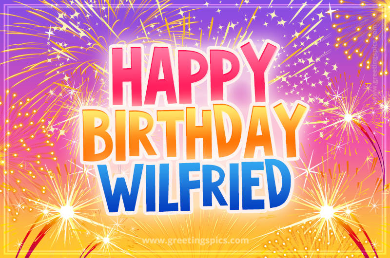 Happy Birthday Wilfried Picture with fireworks