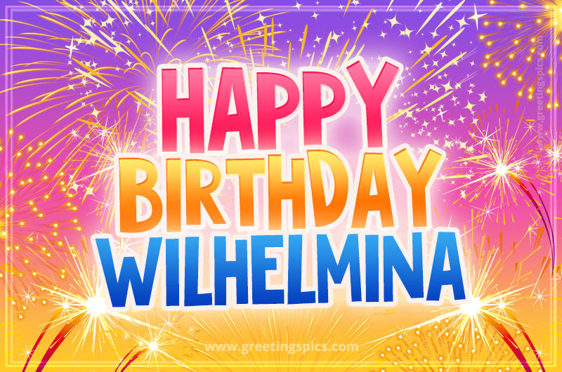 Happy Birthday Wilhelmina Picture with fireworks