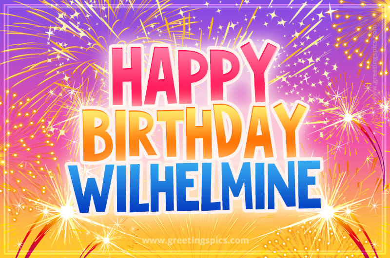 Happy Birthday Wilhelmine Picture with fireworks