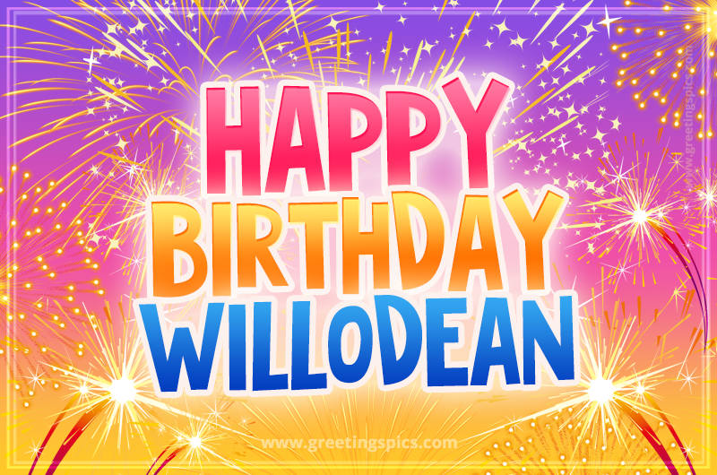 Happy Birthday Willodean Picture with fireworks