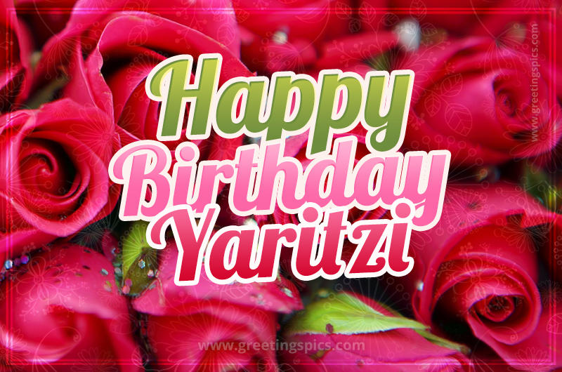 Happy Birthday Yaritzi beautiful Image with red roses