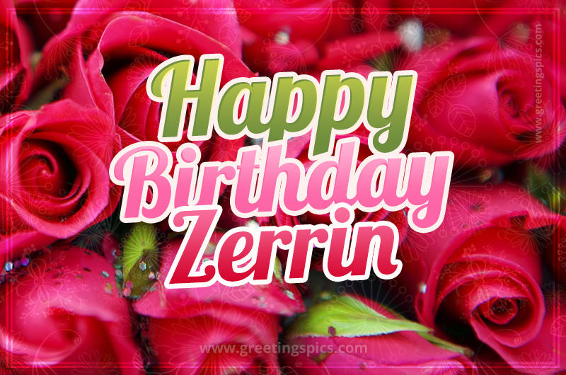 Happy Birthday Zerrin beautiful Image with red roses